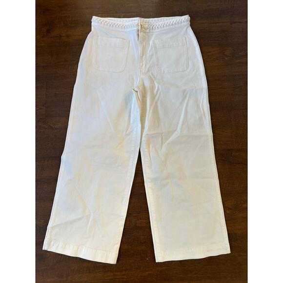 Madewell x Lisa Says Gah The Perfect Vintage Wide-Leg Crop Jean in White Size 31 - Picture 5 of 7